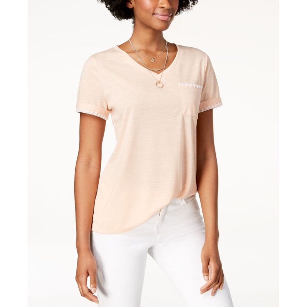 Style & Co Whip Stitch Pocket T-Shirt